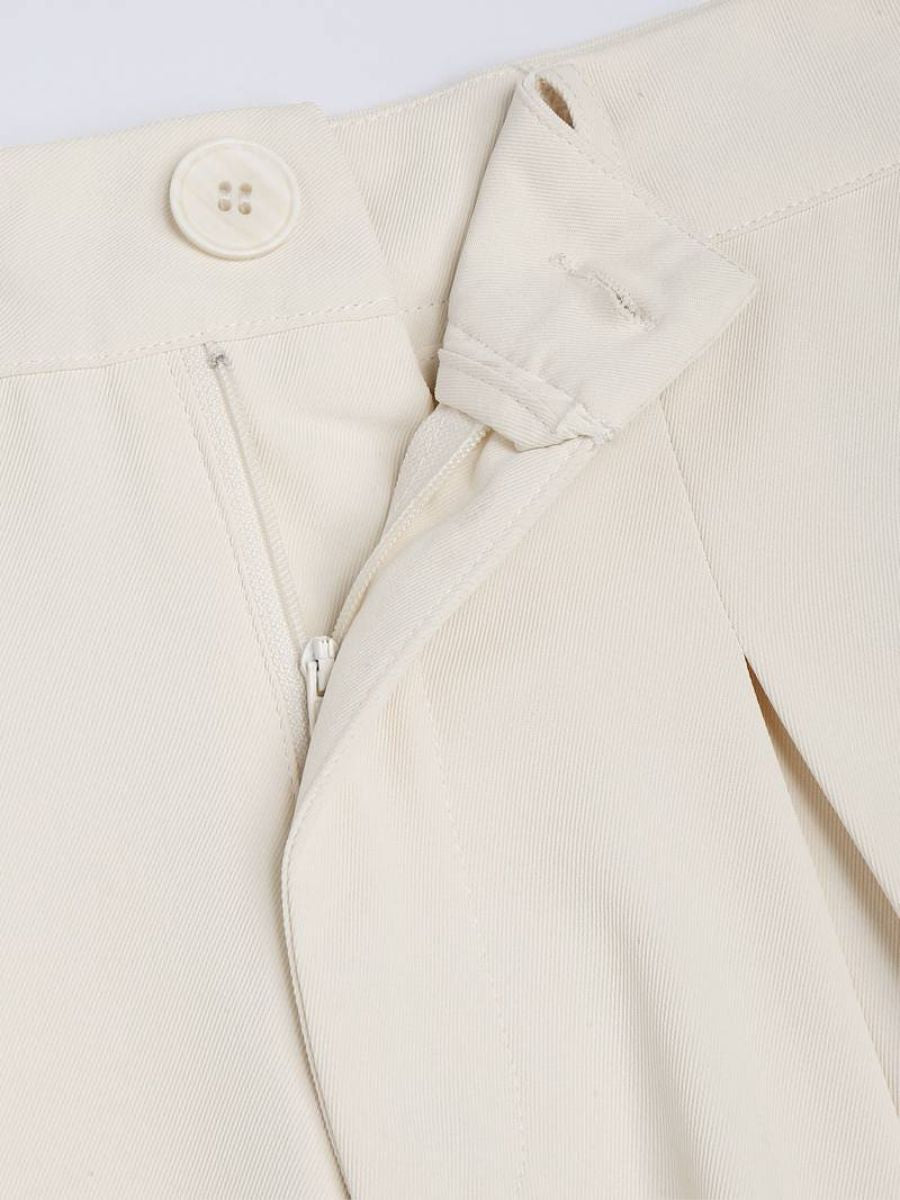 Pantalón elegante con drapeado ancho