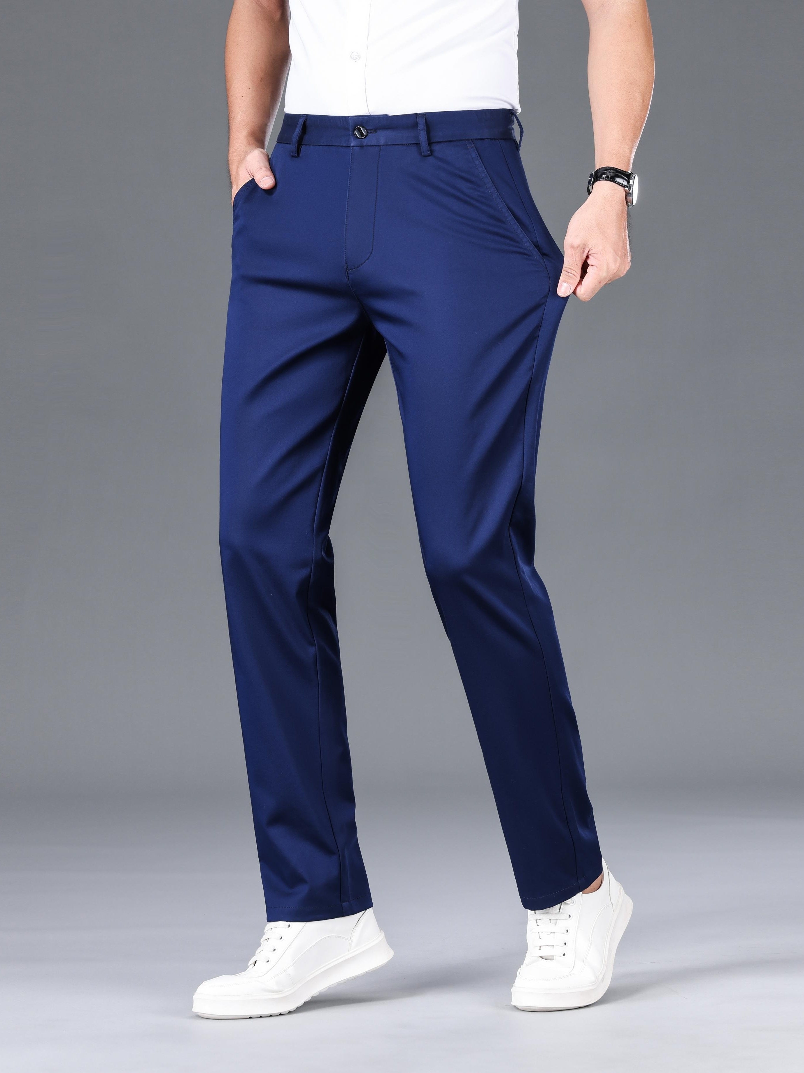 Pantalón clásico ligeramente elástico para hombre