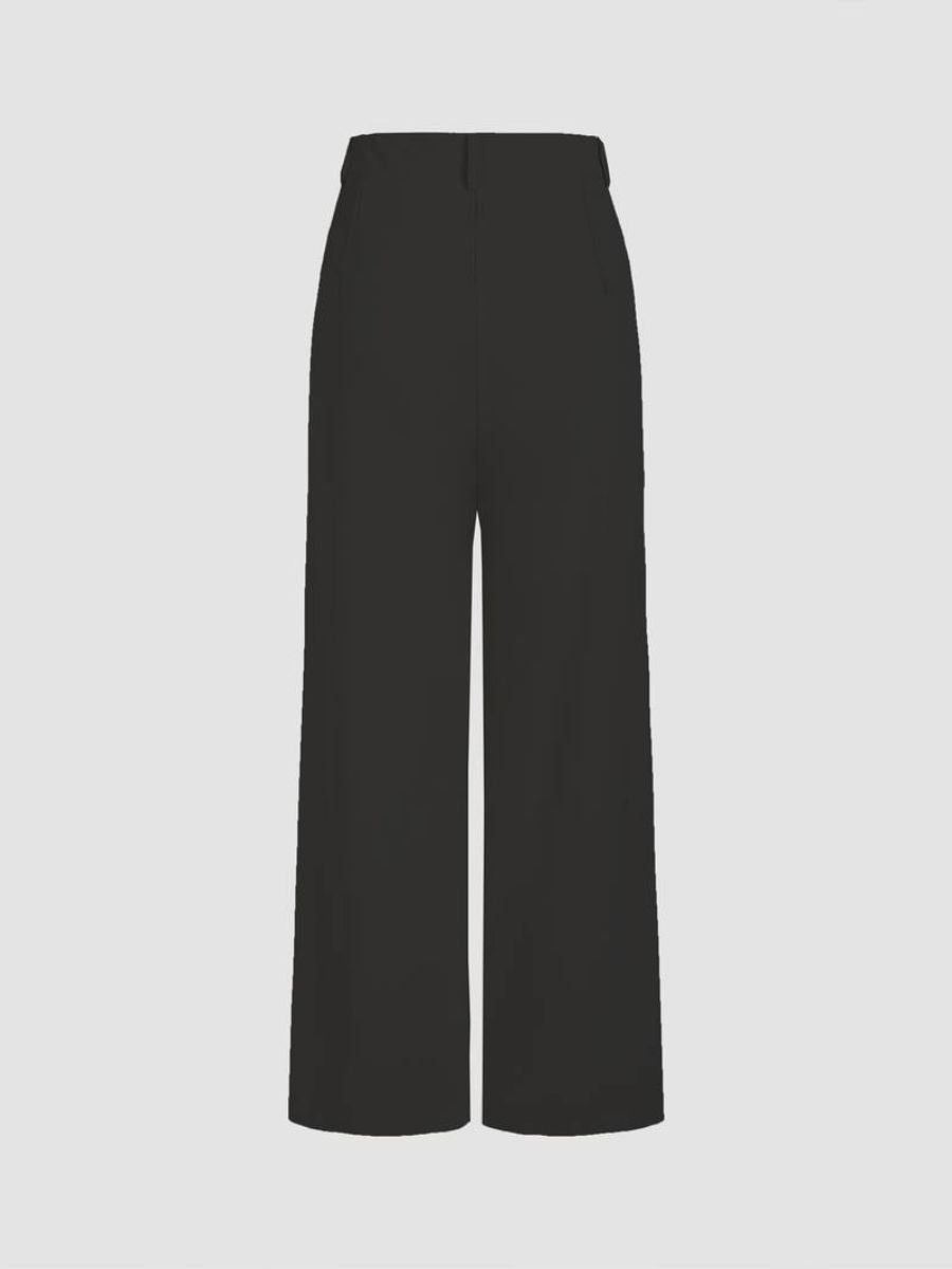 Pantalón elegante con drapeado ancho