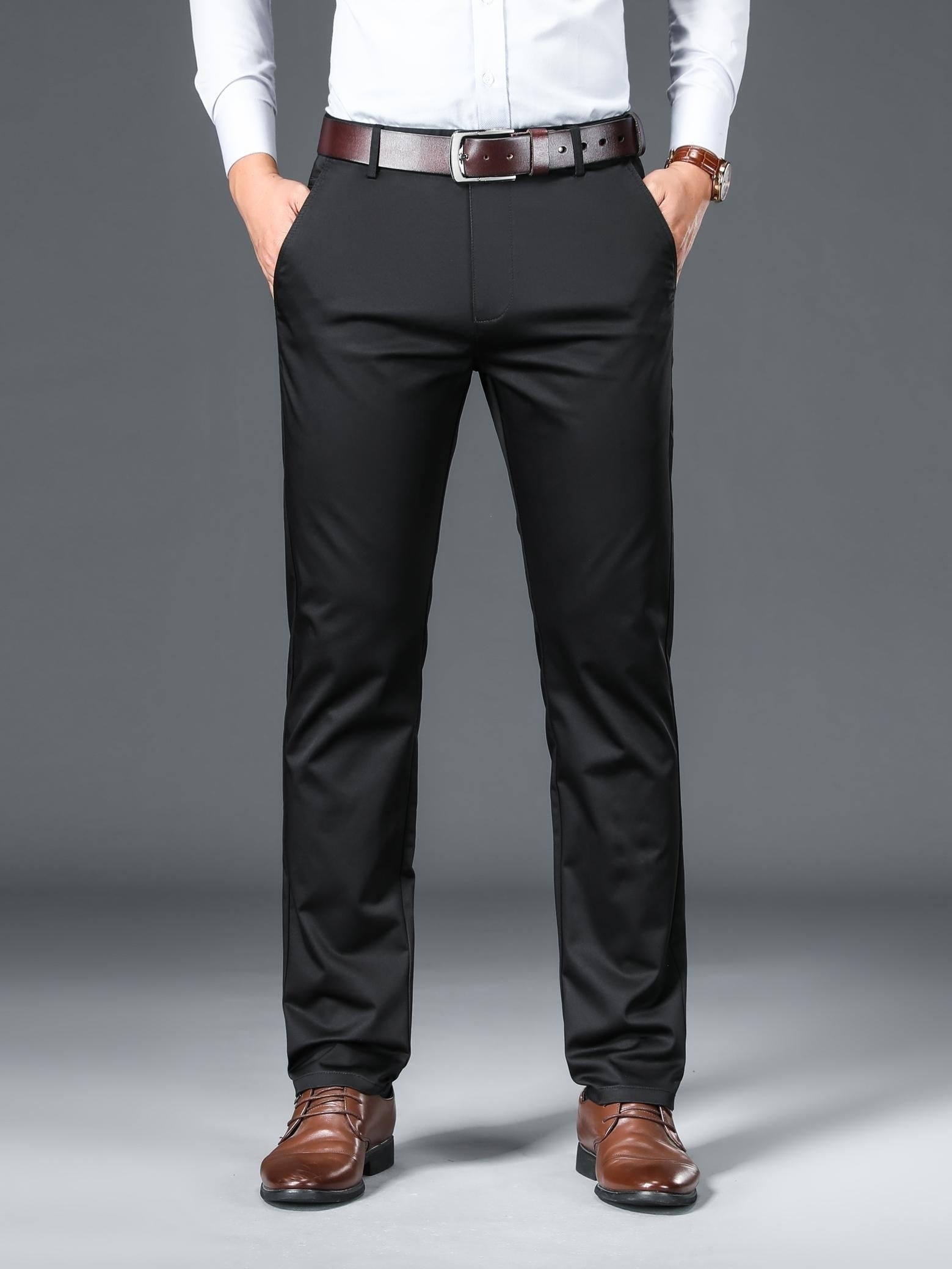 Pantalón clásico ligeramente elástico para hombre