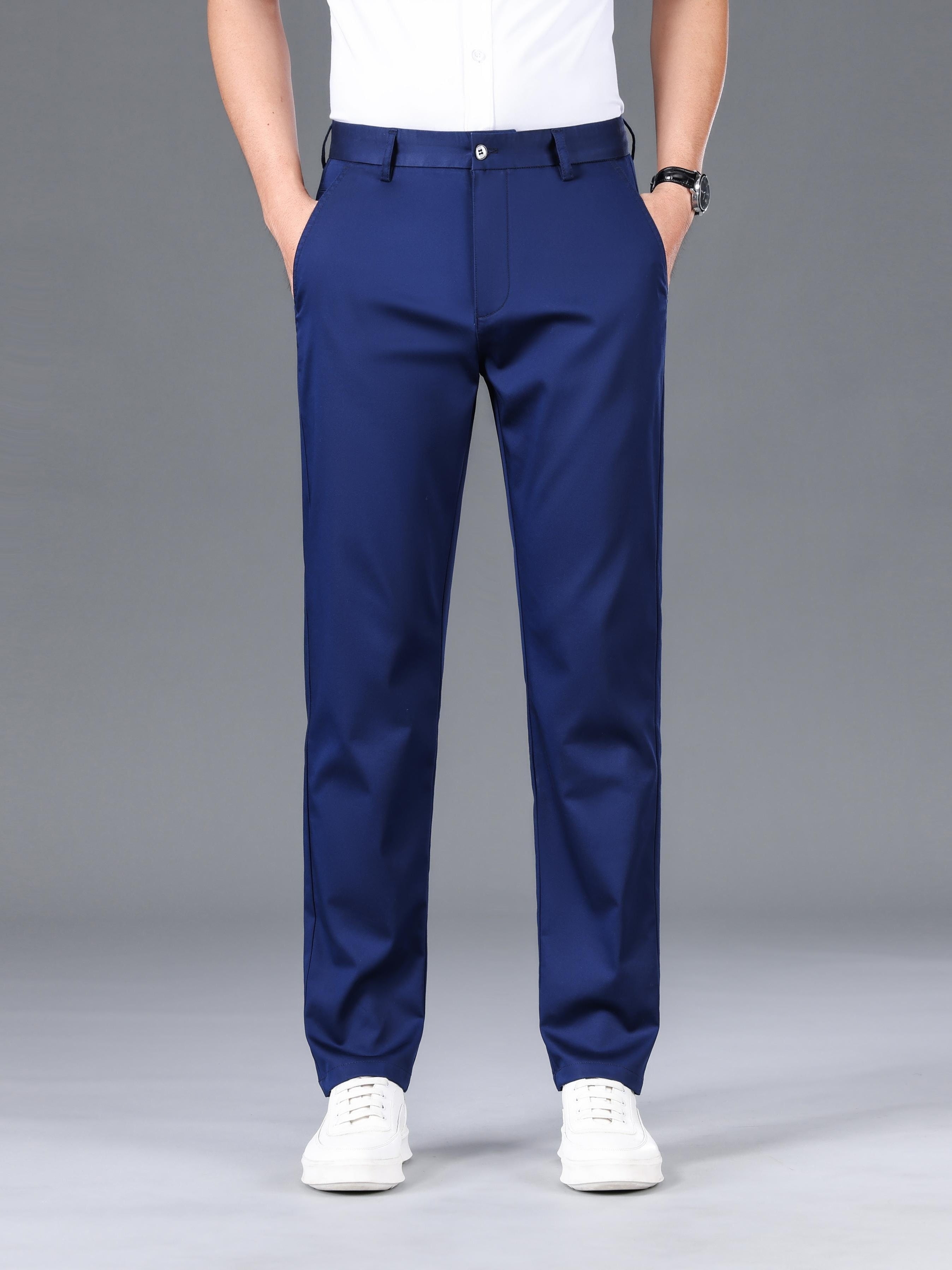 Pantalón clásico ligeramente elástico para hombre